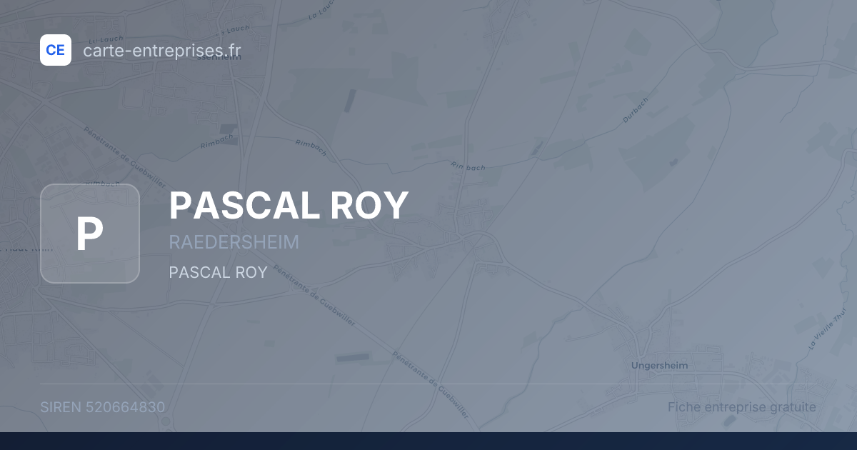 PASCAL ROY — 520664830 — fiche entreprise