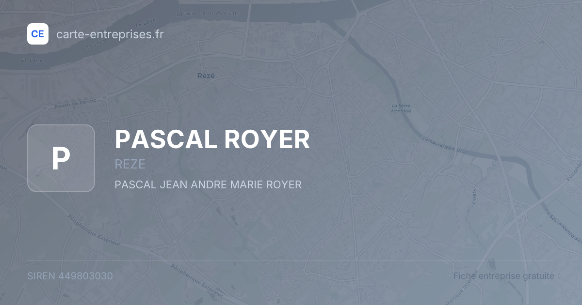 PASCAL ROYER — 449803030 — fiche entreprise