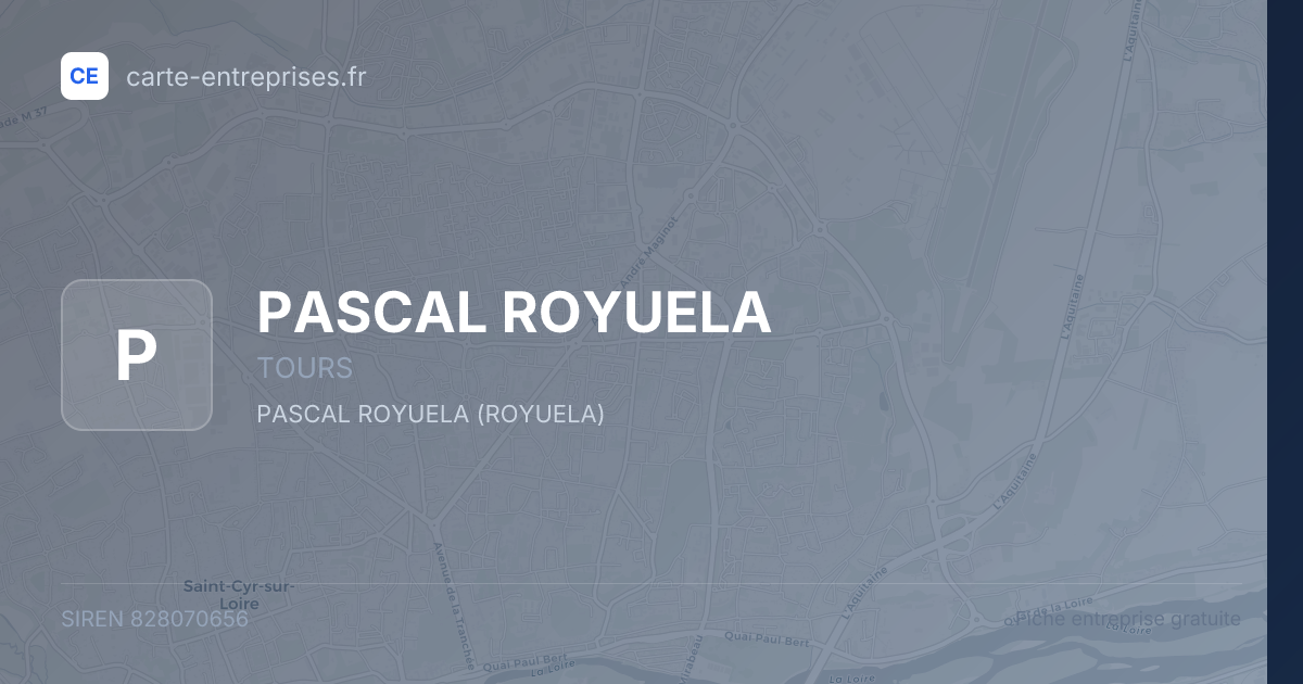 PASCAL ROYUELA — 828070656 — fiche entreprise