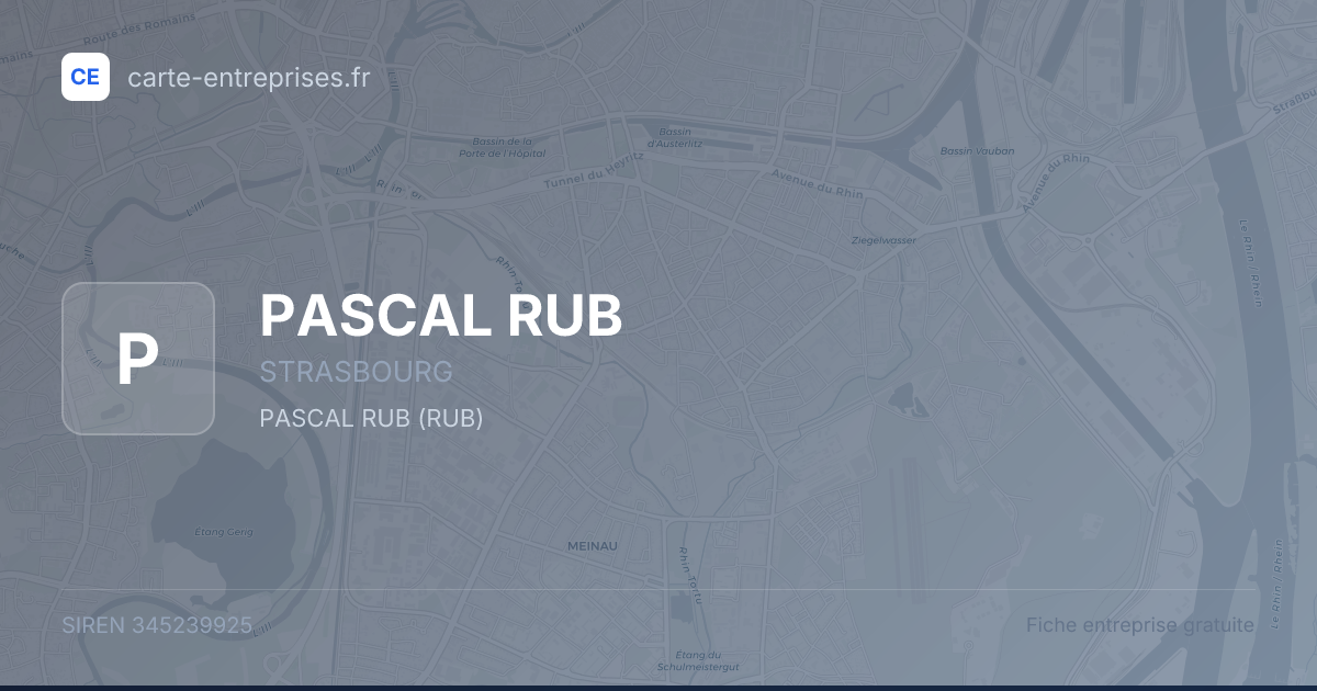 PASCAL RUB — 345239925 — fiche entreprise