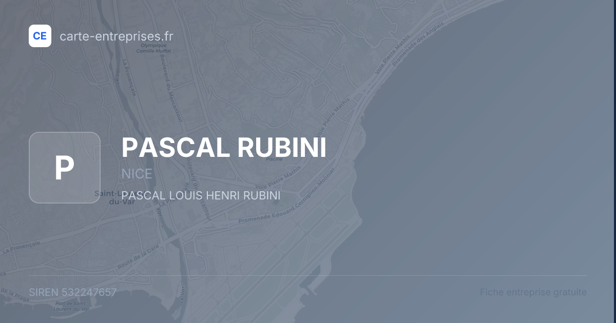 PASCAL RUBINI — 532247657 — fiche entreprise