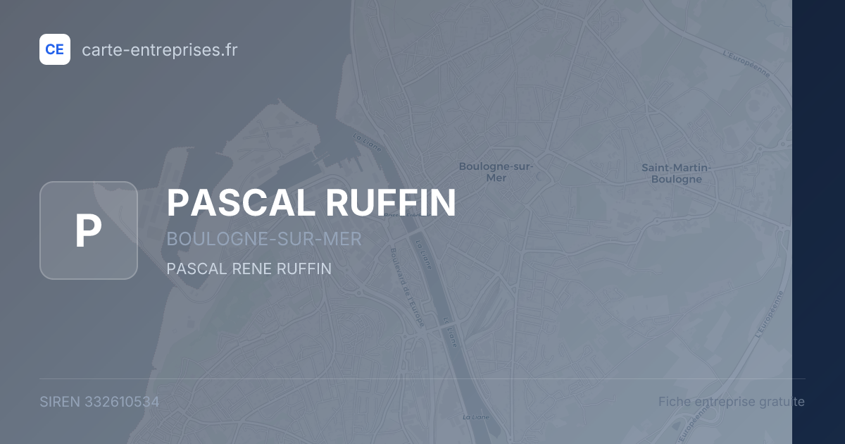 PASCAL RUFFIN — 332610534 — fiche entreprise