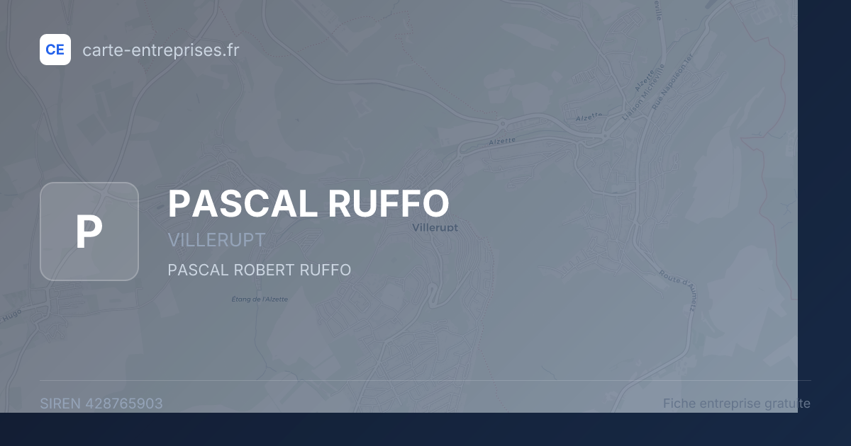 PASCAL RUFFO — 428765903 — fiche entreprise