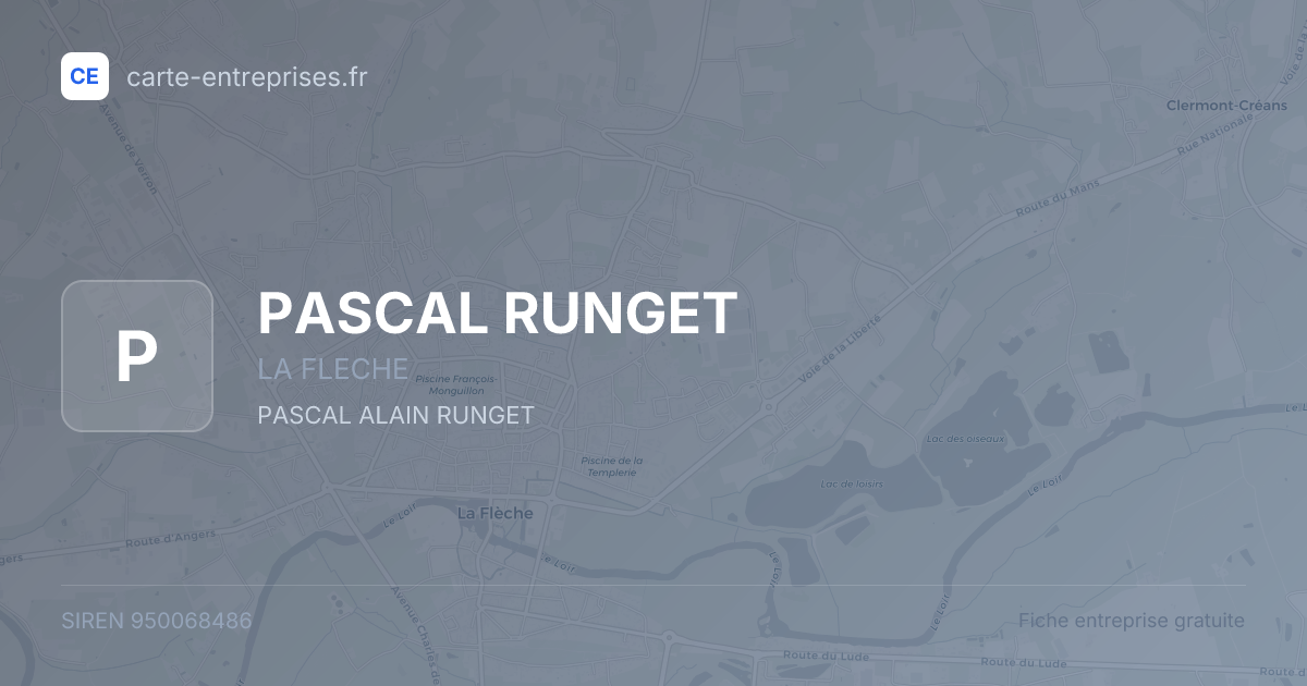 PASCAL RUNGET — 950068486 — fiche entreprise