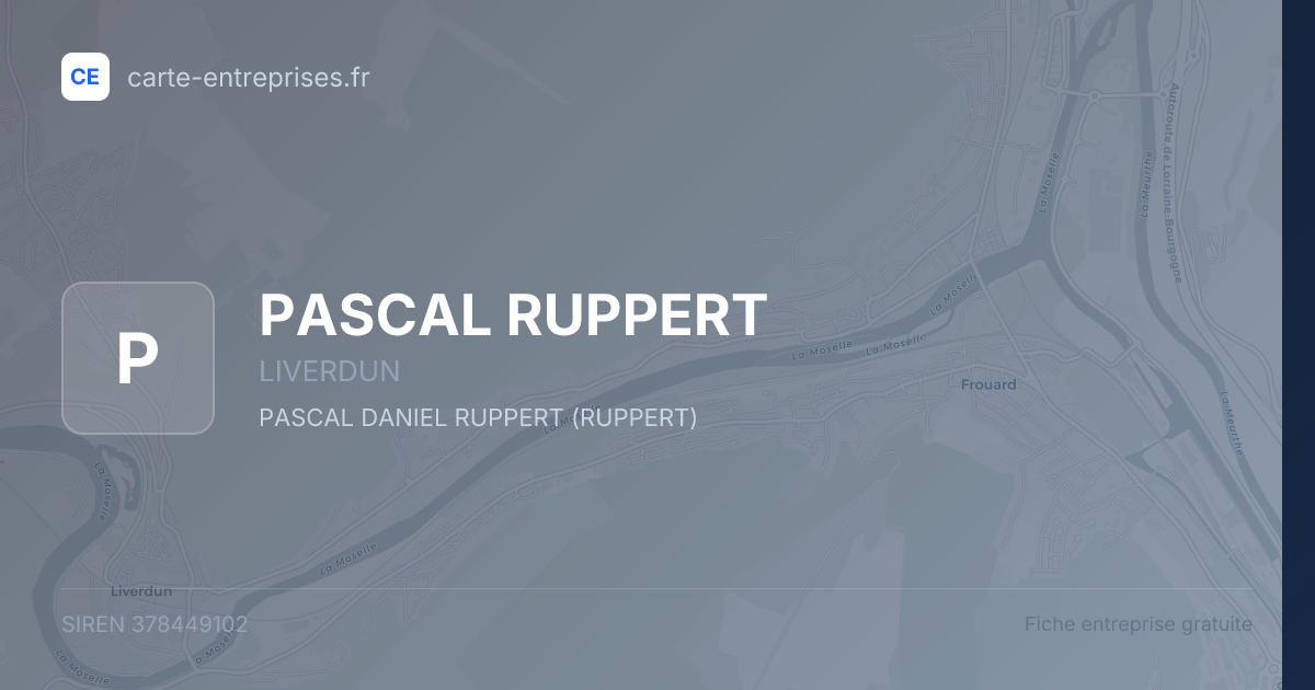 PASCAL RUPPERT — 378449102 — fiche entreprise