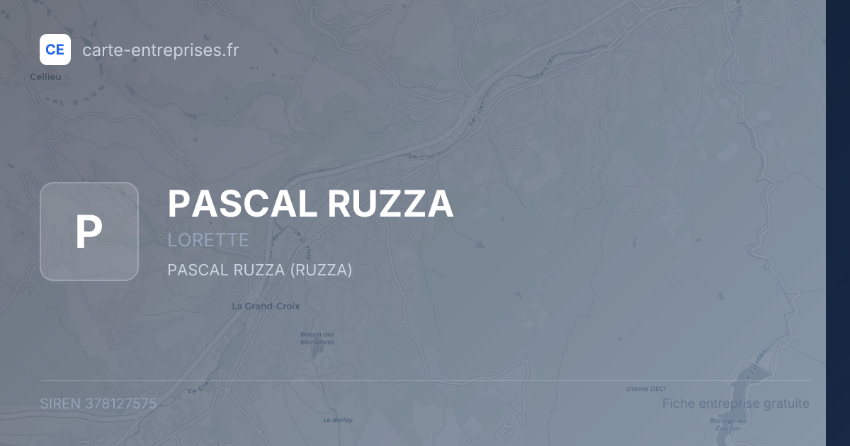 PASCAL RUZZA — 378127575 — fiche entreprise