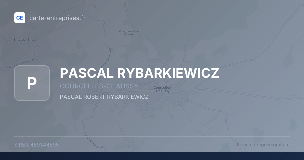 PASCAL RYBARKIEWICZ — 489344895 — fiche entreprise