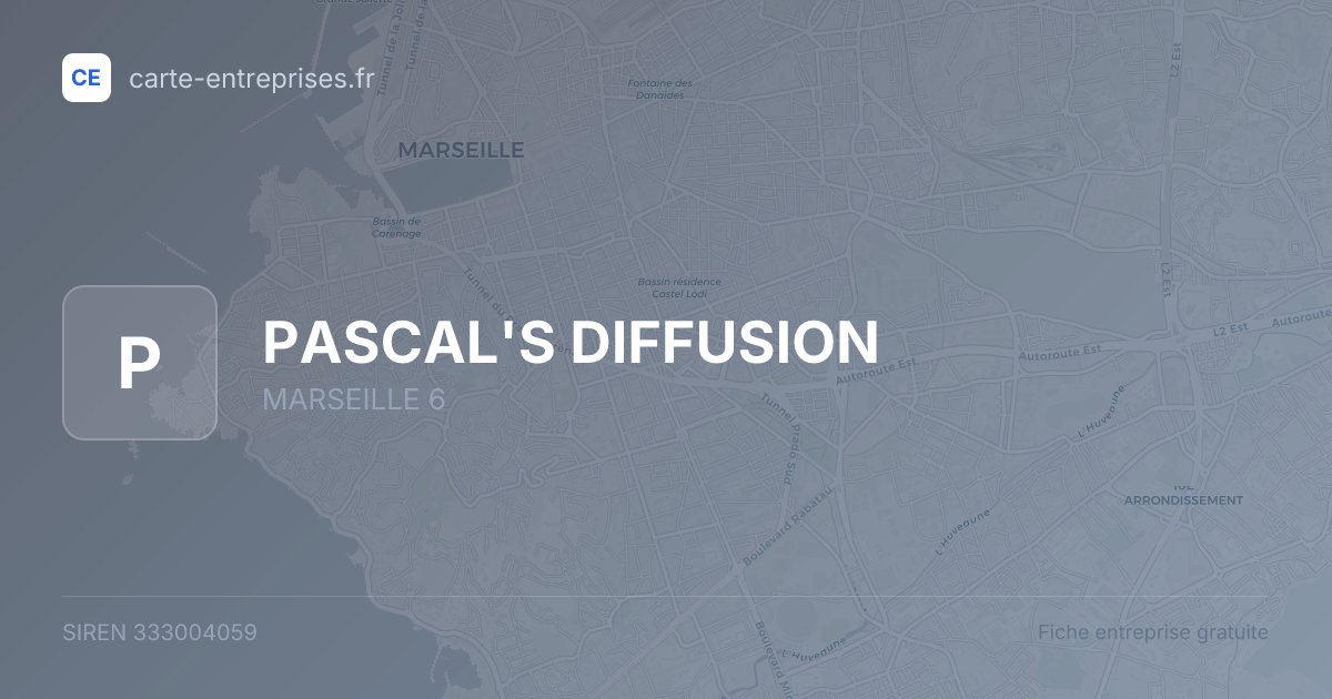 PASCAL'S DIFFUSION — 333004059 — fiche entreprise