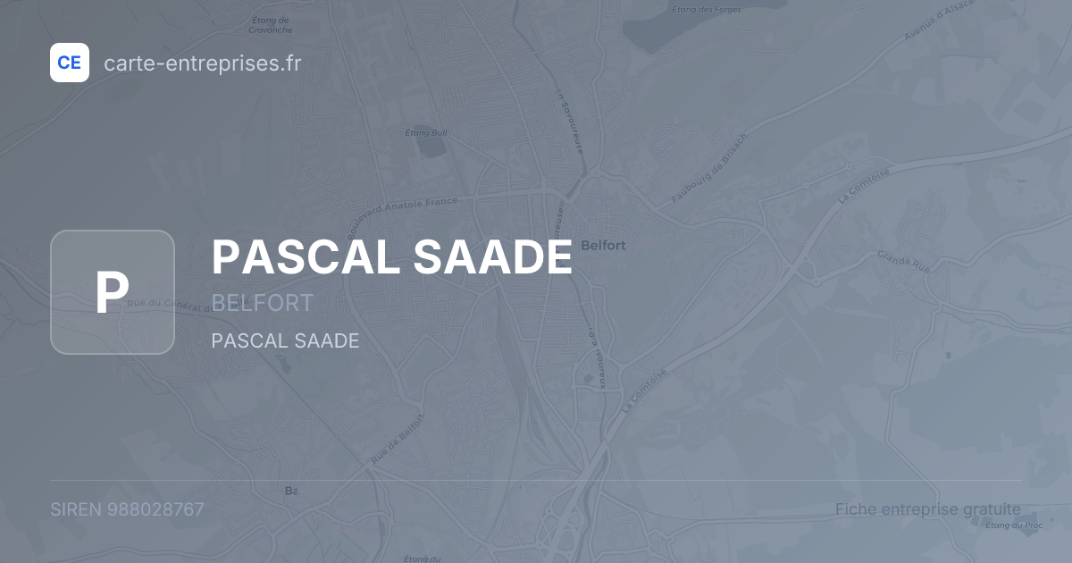 PASCAL SAADE — 988028767 — fiche entreprise