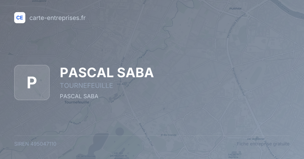 PASCAL SABA — 495047110 — fiche entreprise