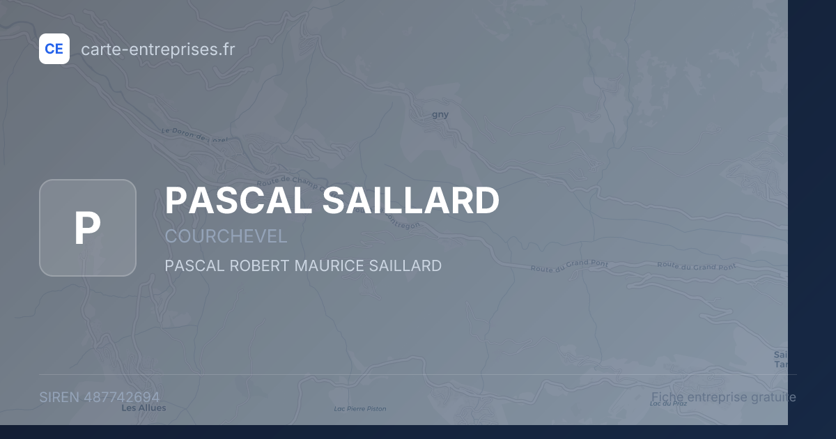 PASCAL SAILLARD — 487742694 — fiche entreprise
