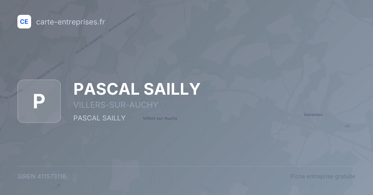 PASCAL SAILLY — 411573116 — fiche entreprise