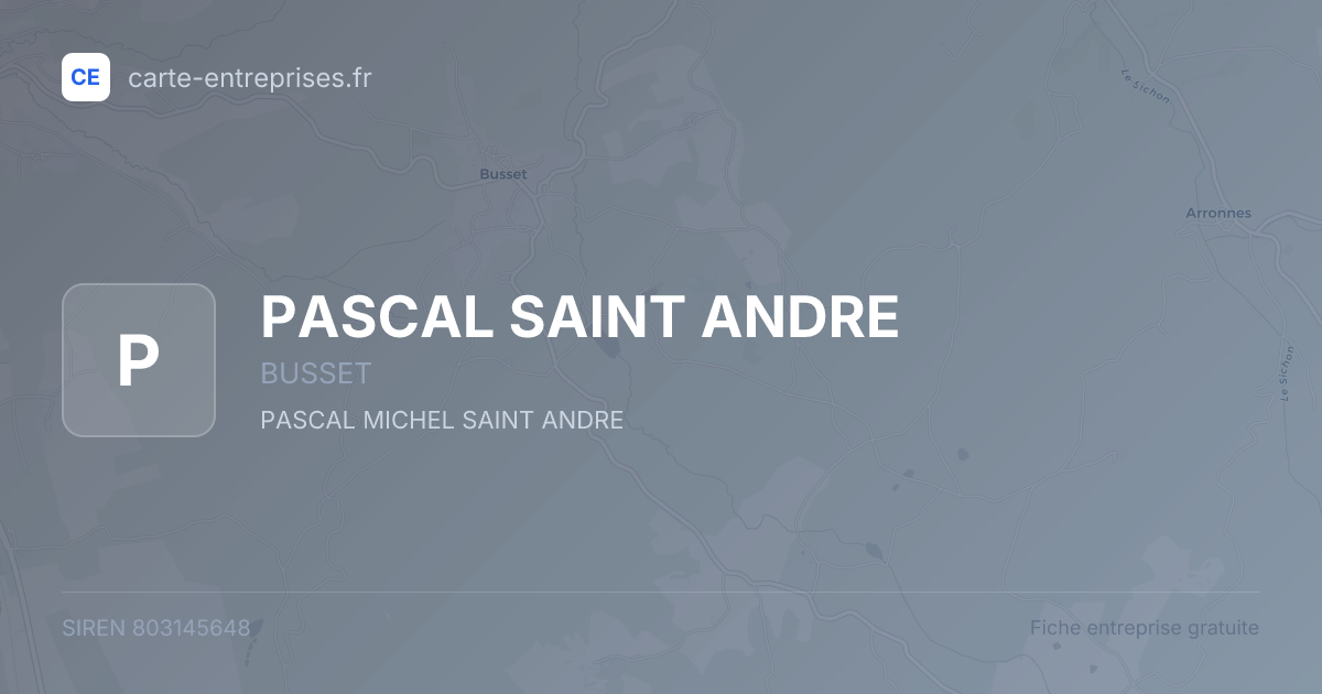 PASCAL SAINT ANDRE — 803145648 — fiche entreprise