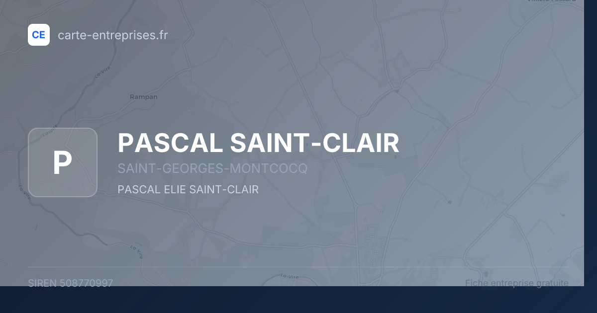 PASCAL SAINT-CLAIR — 508770997 — fiche entreprise