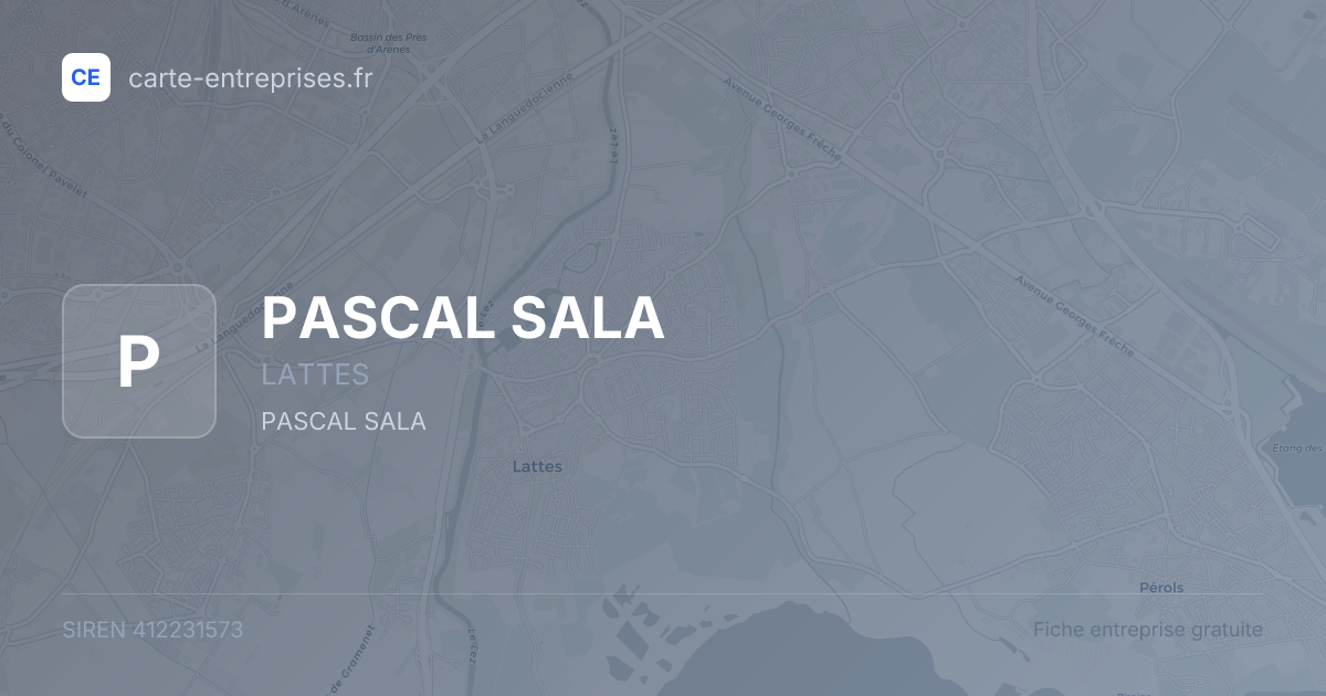 PASCAL SALA — 412231573 — fiche entreprise