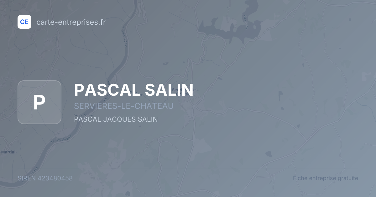 PASCAL SALIN — 423480458 — fiche entreprise