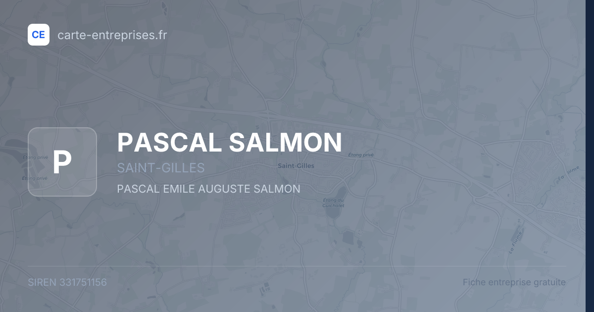 PASCAL SALMON — 331751156 — fiche entreprise