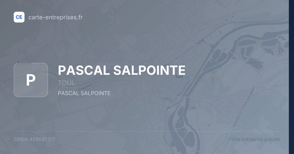PASCAL SALPOINTE — 428647317 — fiche entreprise