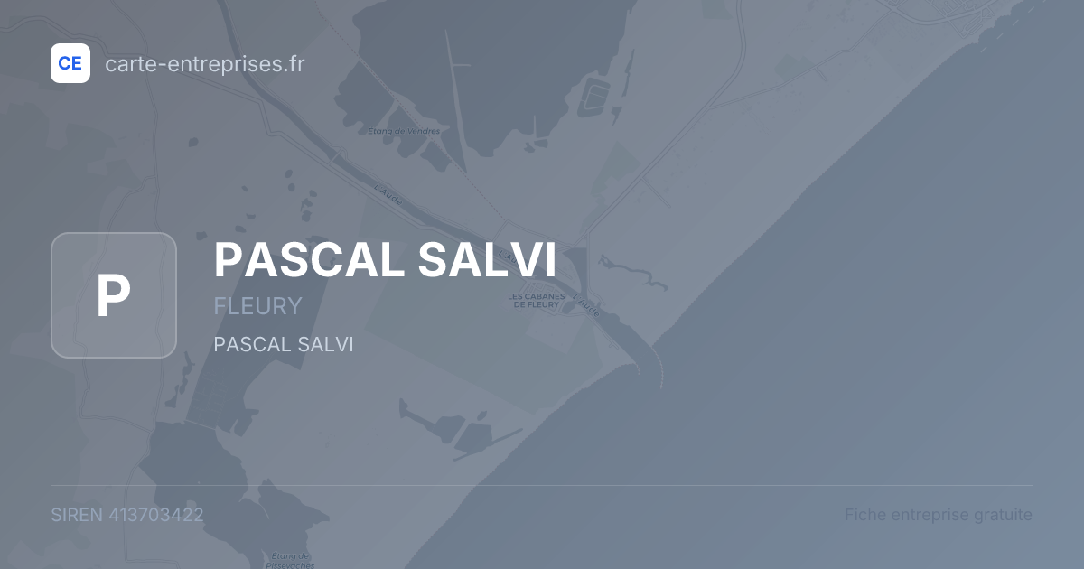PASCAL SALVI — 413703422 — fiche entreprise