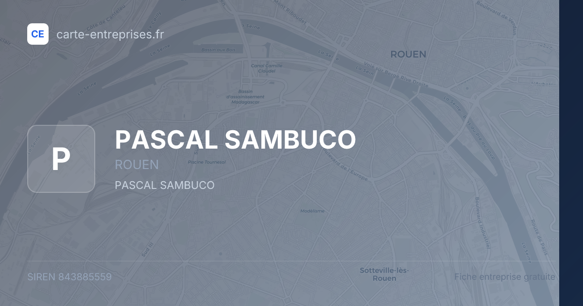 PASCAL SAMBUCO — 843885559 — fiche entreprise