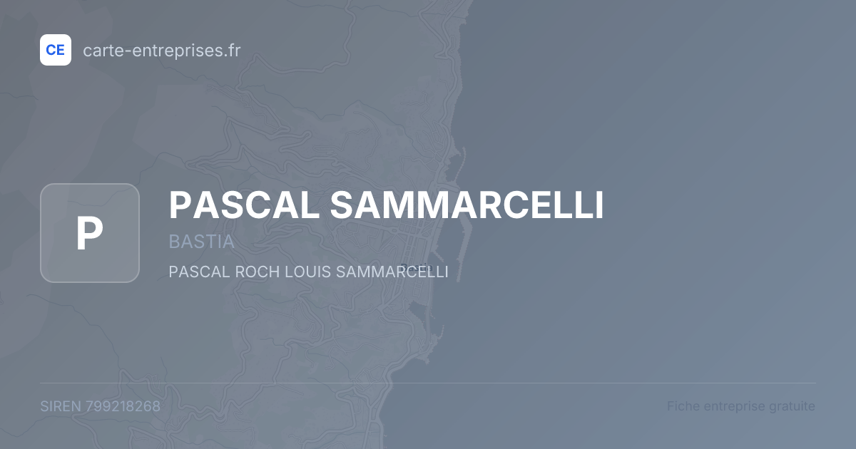 PASCAL SAMMARCELLI — 799218268 — fiche entreprise