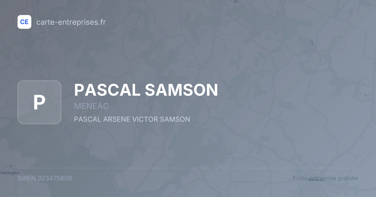 PASCAL SAMSON — 323475608 — fiche entreprise