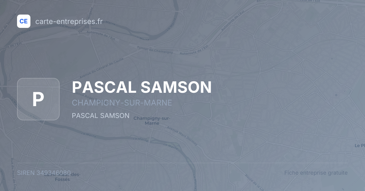 PASCAL SAMSON — 349346080 — fiche entreprise