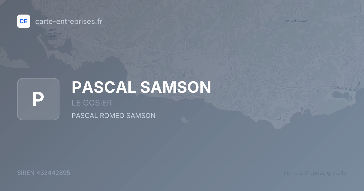 PASCAL SAMSON — 432442895 — fiche entreprise