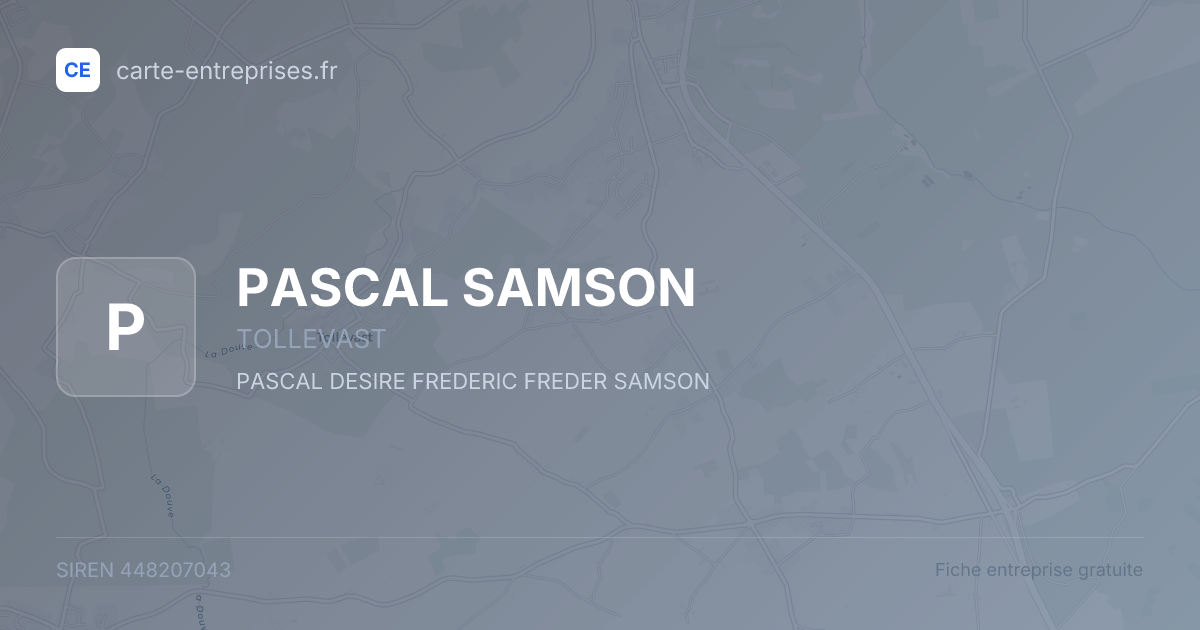 PASCAL SAMSON — 448207043 — fiche entreprise