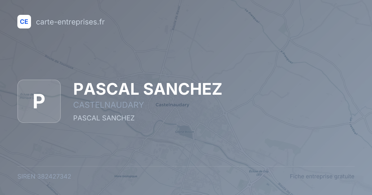 PASCAL SANCHEZ — 382427342 — fiche entreprise