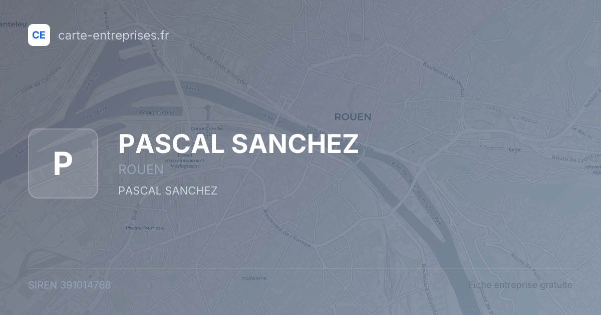 PASCAL SANCHEZ — 391014768 — fiche entreprise