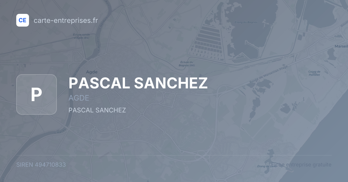 PASCAL SANCHEZ — 494710833 — fiche entreprise