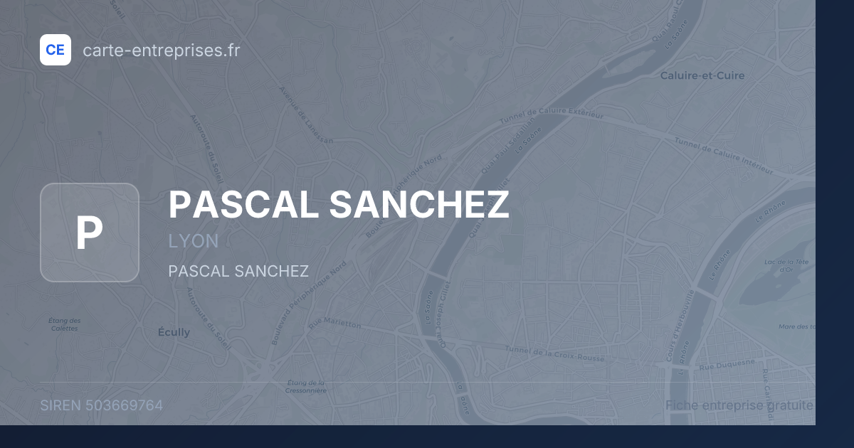 PASCAL SANCHEZ — 503669764 — fiche entreprise