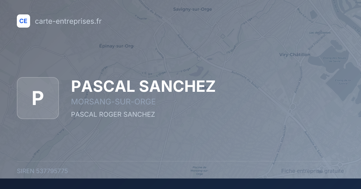 PASCAL SANCHEZ — 537795775 — fiche entreprise