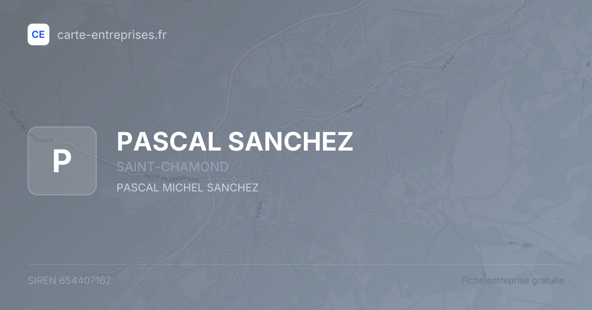 PASCAL SANCHEZ — 654407162 — fiche entreprise
