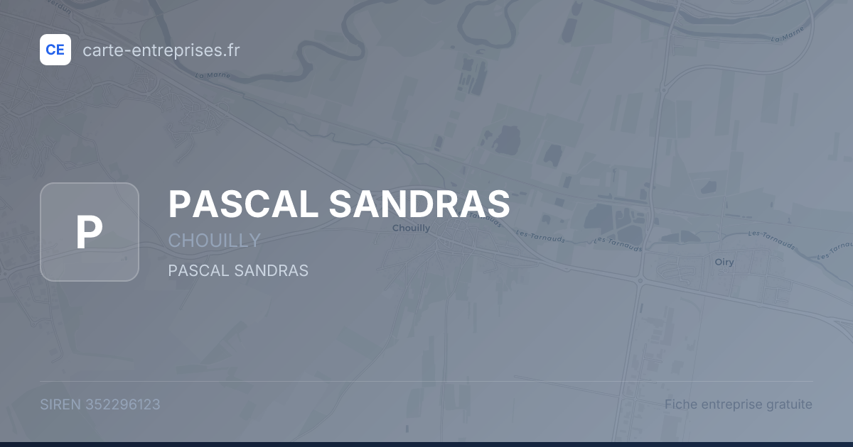 PASCAL SANDRAS — 352296123 — fiche entreprise