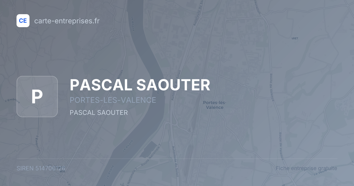 PASCAL SAOUTER — 514706126 — fiche entreprise