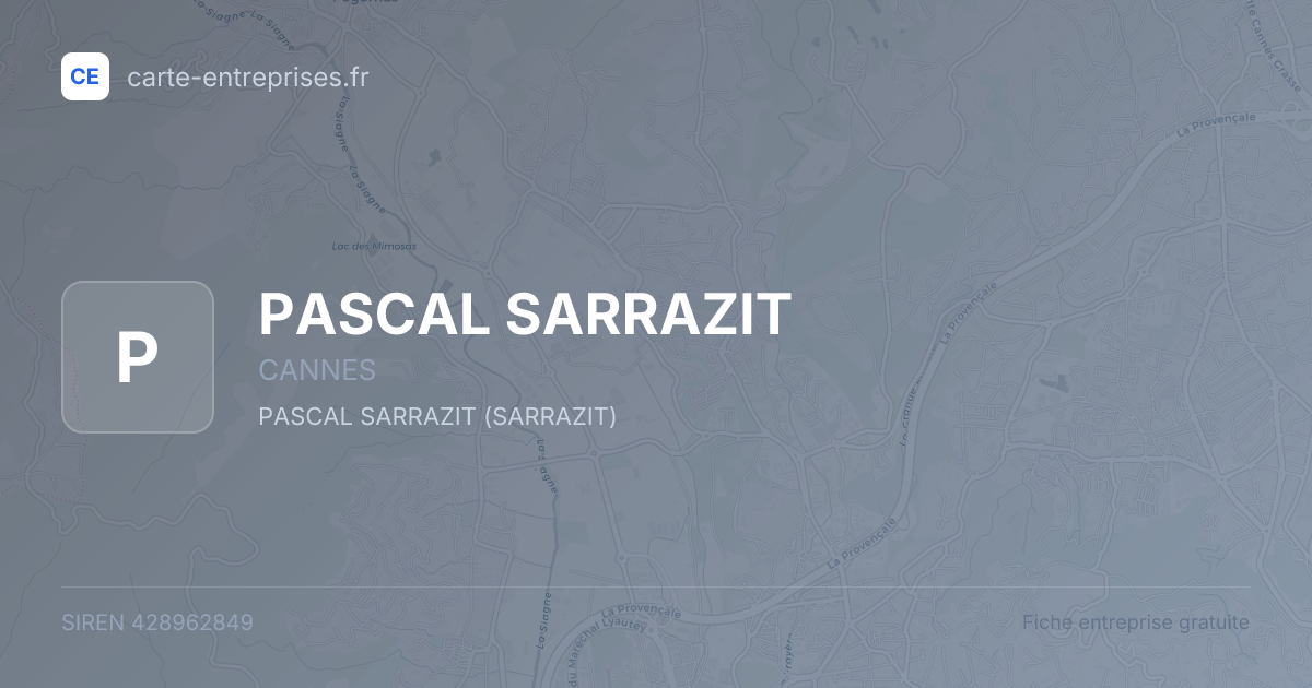 PASCAL SARRAZIT — 428962849 — fiche entreprise