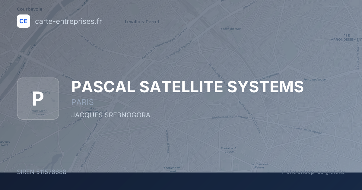 PASCAL SATELLITE SYSTEMS — 511576688 — fiche entreprise