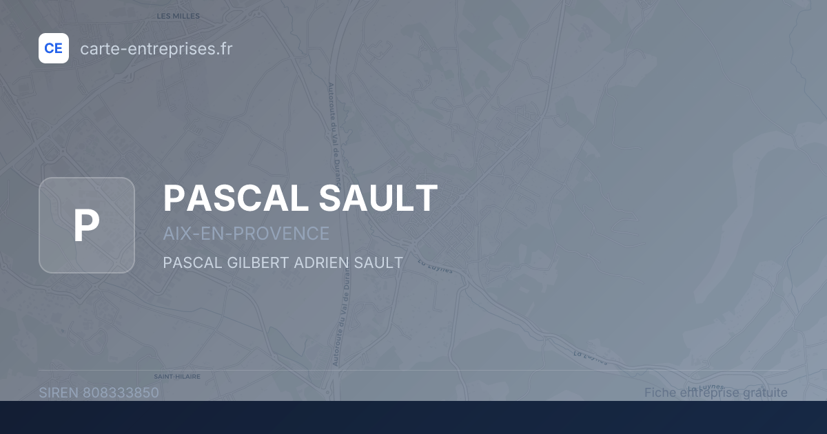 PASCAL SAULT — 808333850 — fiche entreprise
