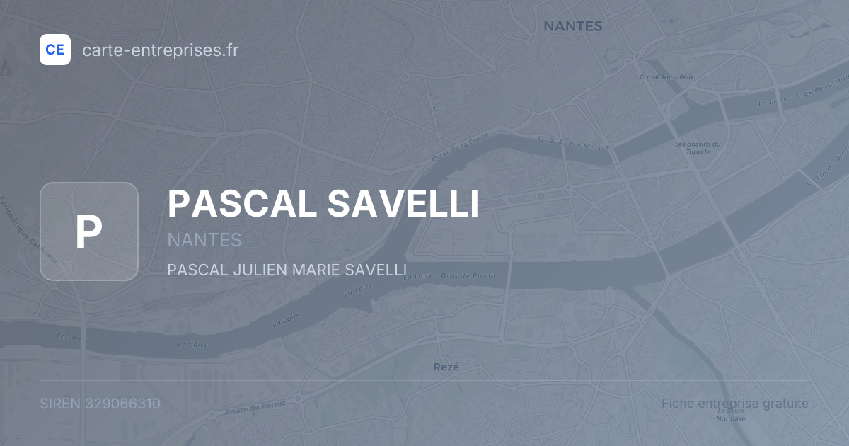 PASCAL SAVELLI — 329066310 — fiche entreprise