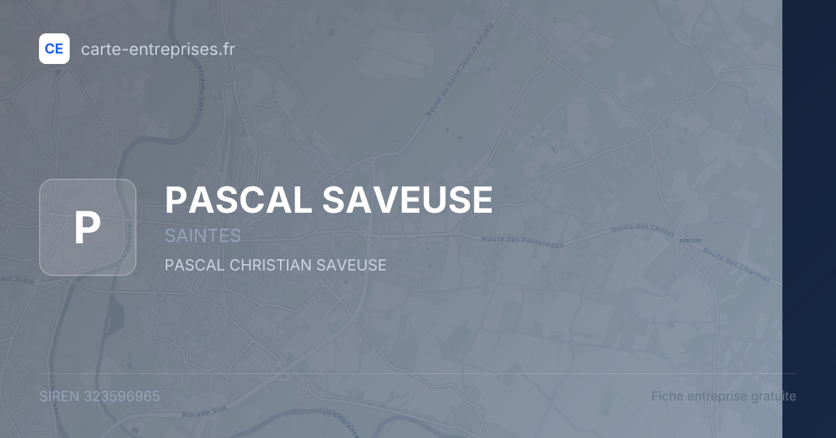 PASCAL SAVEUSE — 323596965 — fiche entreprise