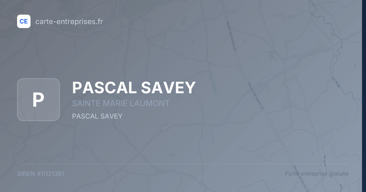 PASCAL SAVEY — 411121361 — fiche entreprise
