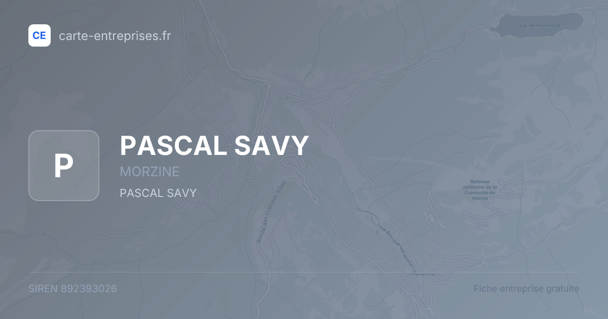 PASCAL SAVY — 892393026 — fiche entreprise