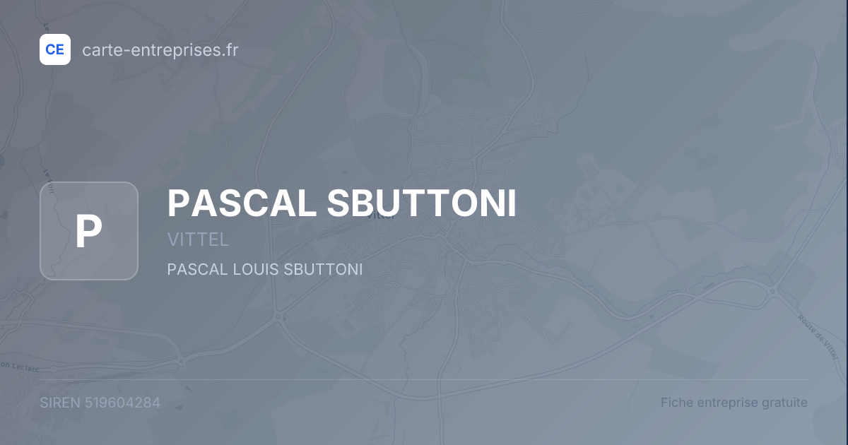 PASCAL SBUTTONI — 519604284 — fiche entreprise