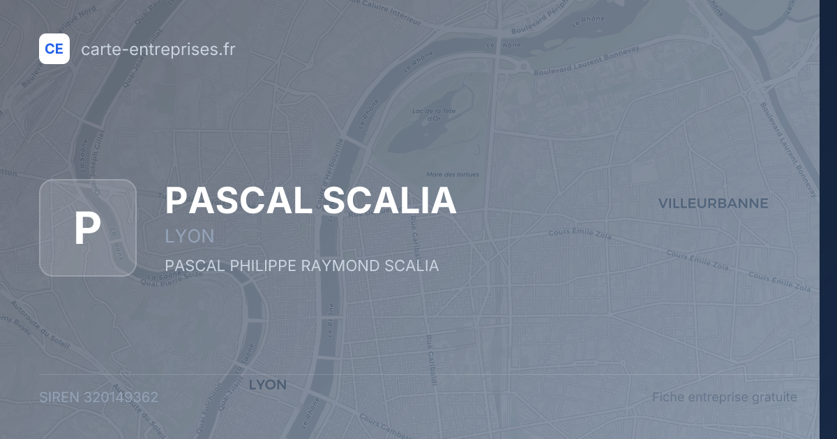 PASCAL SCALIA — 320149362 — fiche entreprise