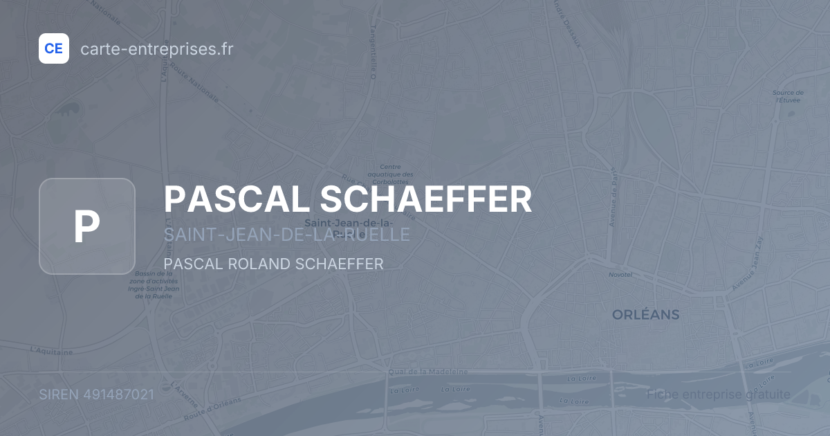 PASCAL SCHAEFFER — 491487021 — fiche entreprise