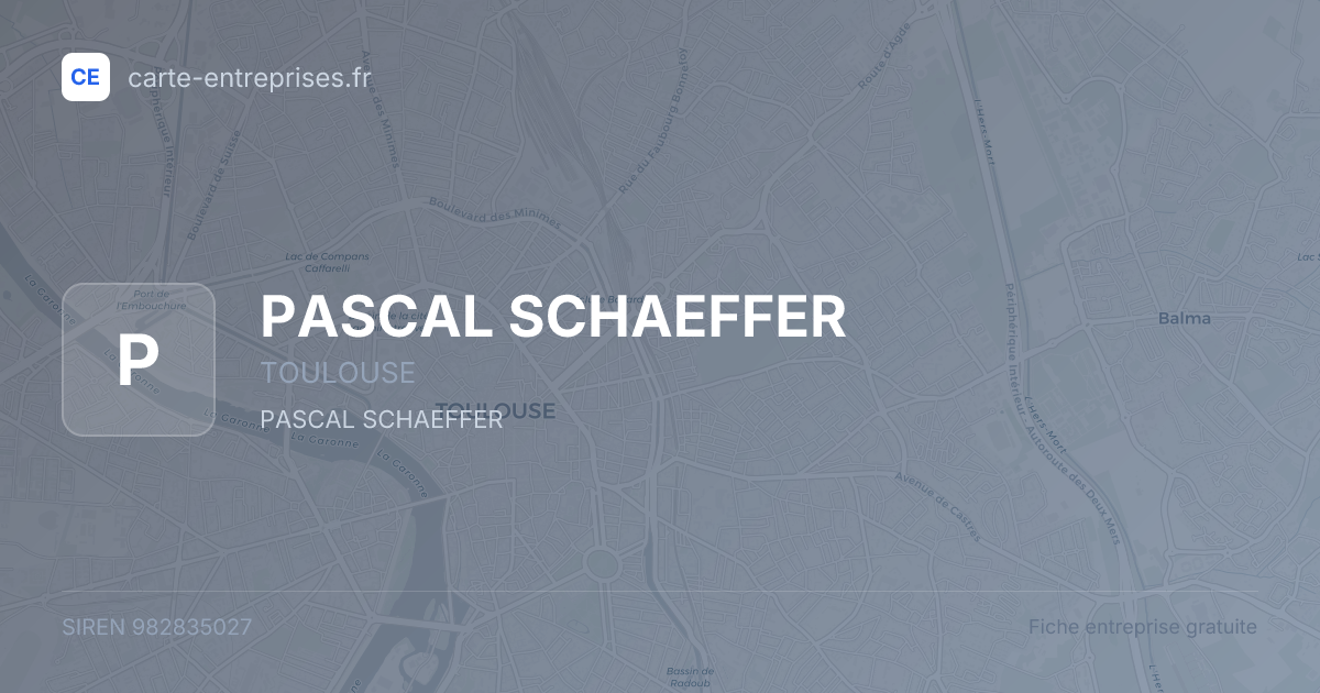 PASCAL SCHAEFFER — 982835027 — fiche entreprise