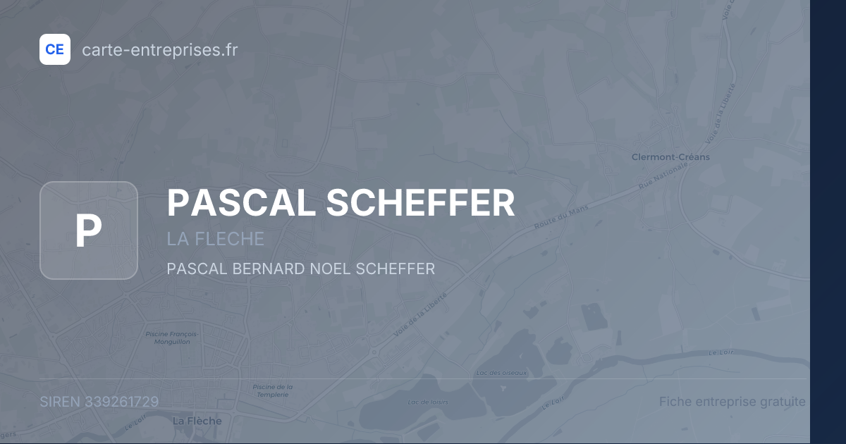 PASCAL SCHEFFER — 339261729 — fiche entreprise