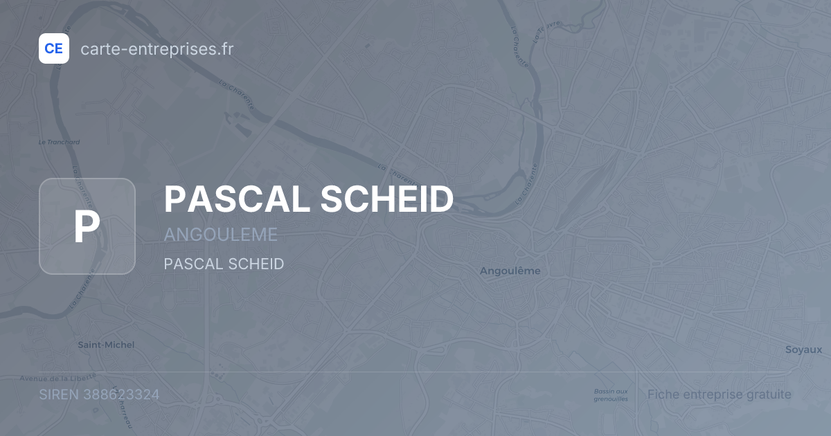 PASCAL SCHEID — 388623324 — fiche entreprise